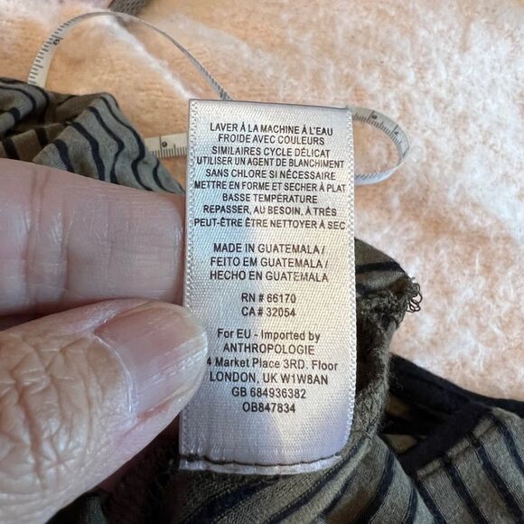 Maeve olive and black stripe wrap style knit top - Picture 8 of 10